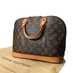 Louis Vuitton Alma Brown and Tan Monogram Bag